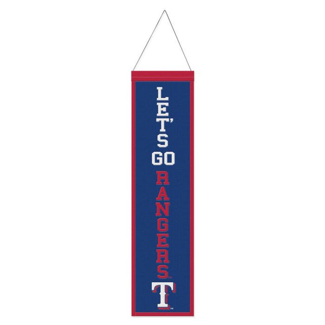 Texas Rangers Wool Banner 8" x 32"