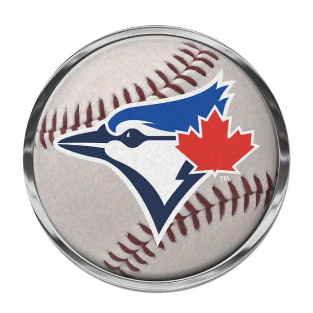 Emblema de metal cromado abovedado de los Toronto Blue Jays