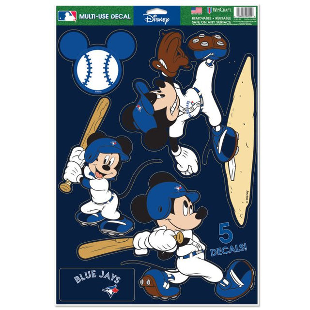 Calcomanía multiusos de Mickey Mouse de Toronto Blue Jays y Disney, 11" x 17"