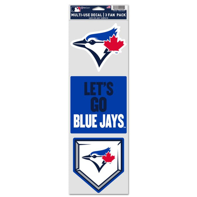 Calcomanías para fanáticos de los Toronto Blue Jays de 3,75" x 12"