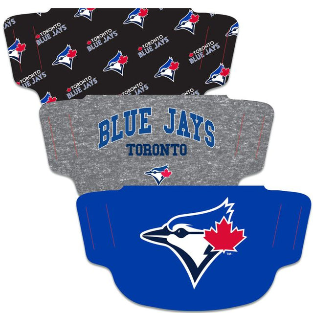 Paquete de 3 mascarillas para fanáticos de los Toronto Blue Jays