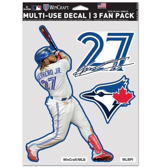 Toronto Blue Jays Multi Use 3 Fan Pack Vladimir Guerrero Jr.