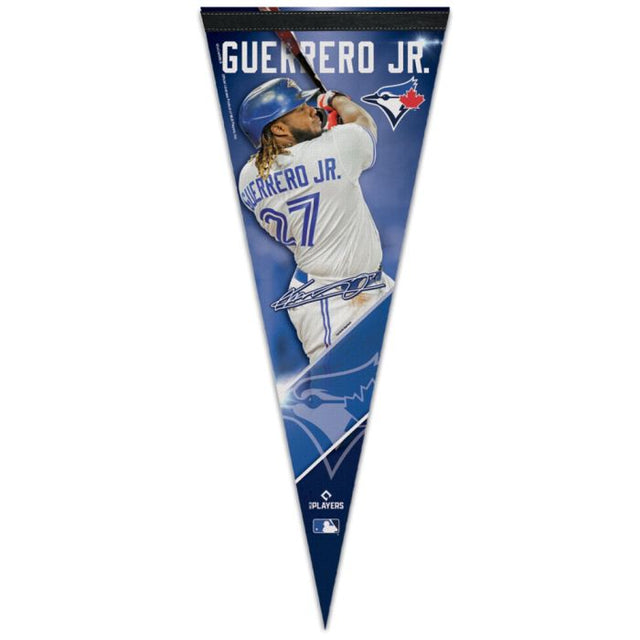 Banderín premium de los Toronto Blue Jays de 12" x 30" Vladimir Guerrero Jr.