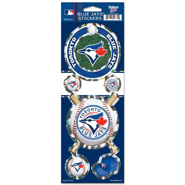 Calcomanía prismática de los Toronto Blue Jays de 4" x 11"