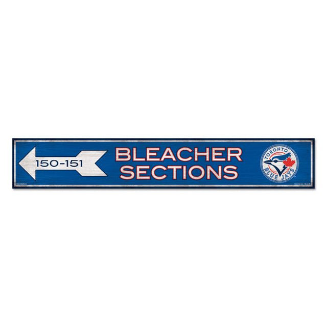 Toronto Blue Jays SECTIONS Wood Sign 6"x36" 3/8" thick