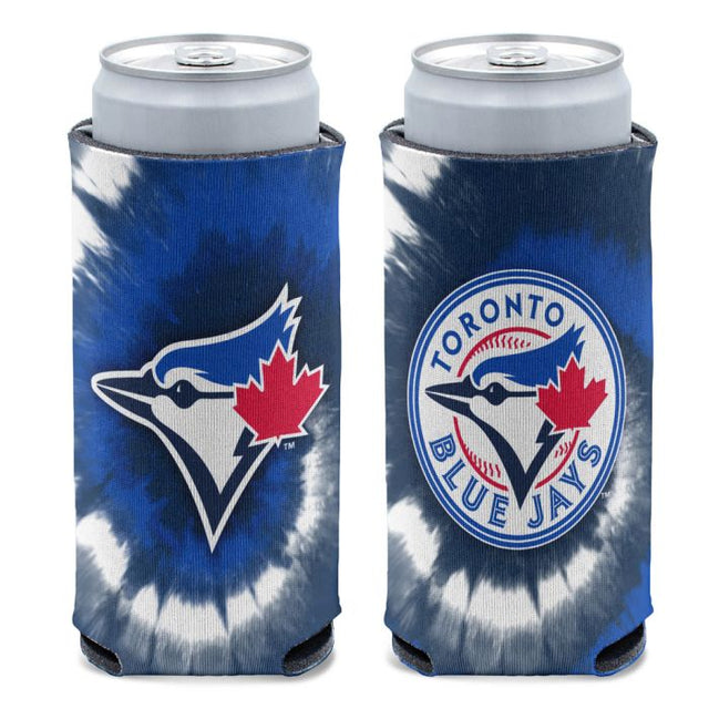 Enfriador de latas delgado de 12 oz con estampado TIE DYE de Toronto Blue Jays