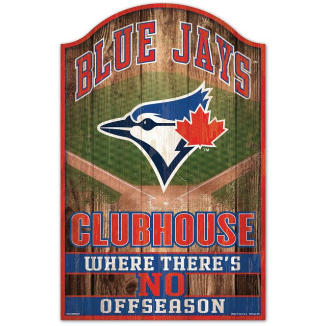 Toronto Blue Jays Wood Sign 11" x 17" 1/4" thick