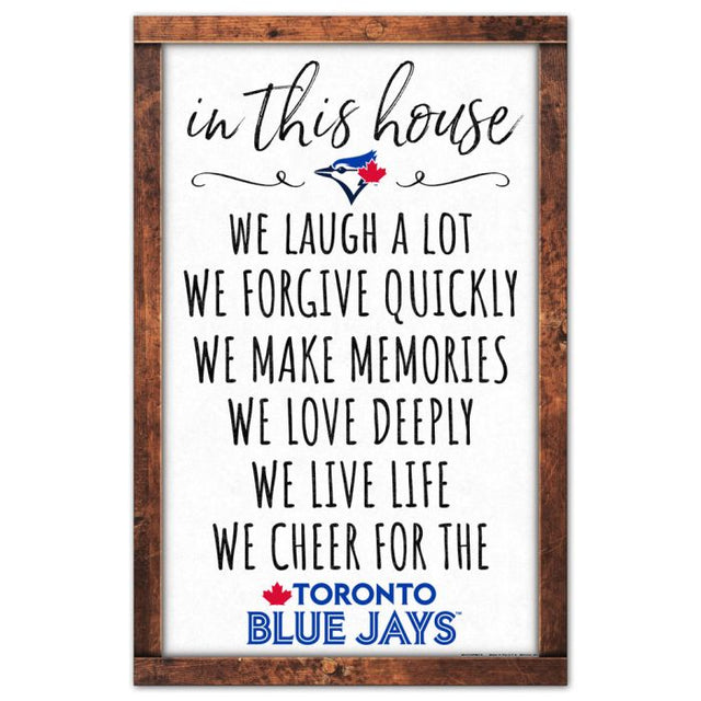 Letrero de madera de los Toronto Blue Jays, 11" x 17", 1/4" de grosor