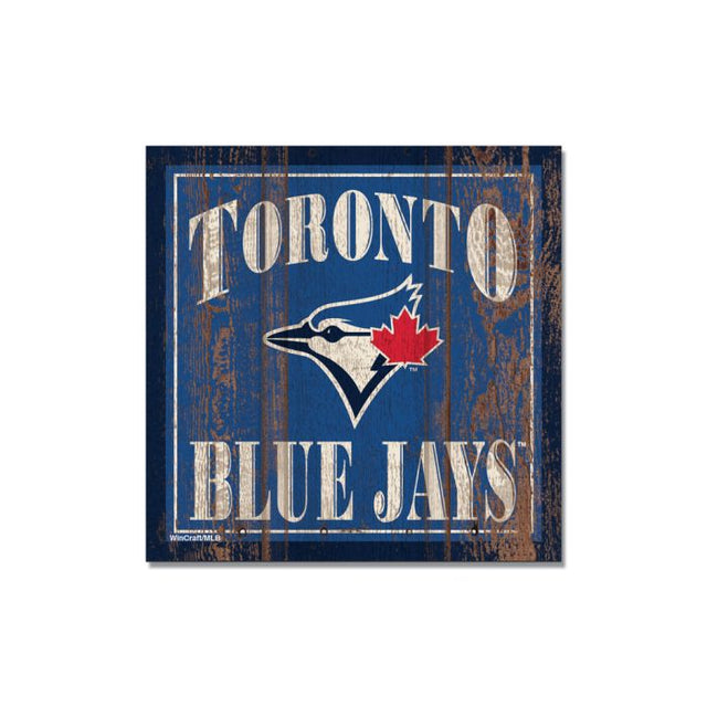 Imán de madera de los Toronto Blue Jays de 3" x 3"