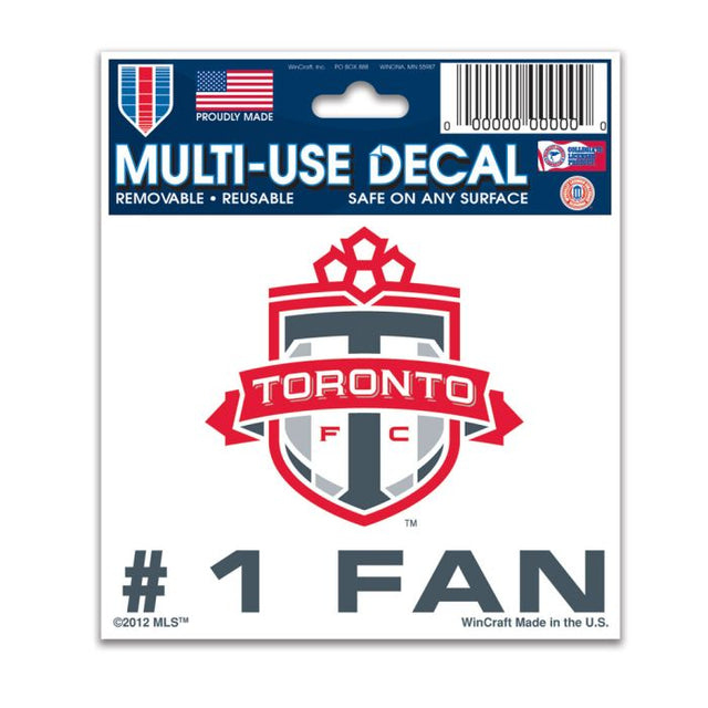 Toronto FC #1 Fan Multi-Use Decal 3" x 4"