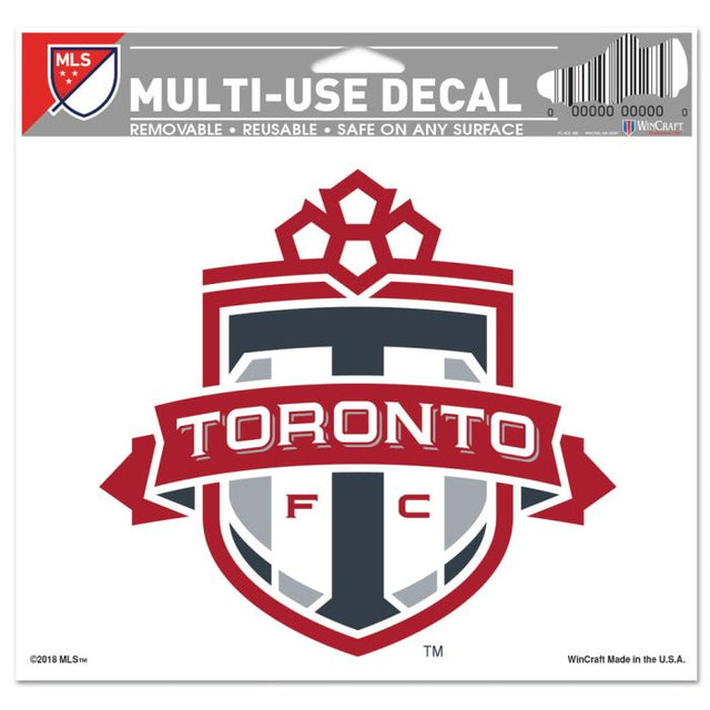 Calcomanía multiusos con el logotipo del Toronto FC, fondo transparente, 5" x 6"