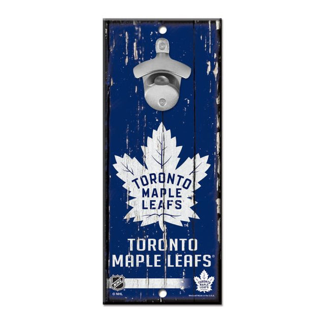 Letrero con abrebotellas de Toronto Maple Leafs de 5 x 11 pulgadas