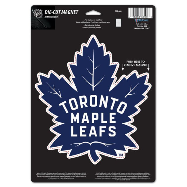 Imán troquelado con el logotipo de Toronto Maple Leafs, 6,25" x 9"