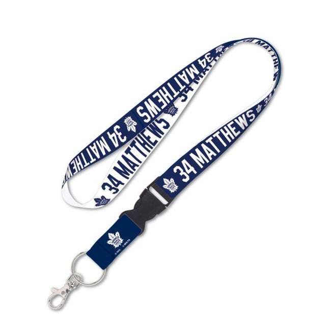 Toronto Maple Leafs Lanyard w/detachable buckle 1" Auston Matthews