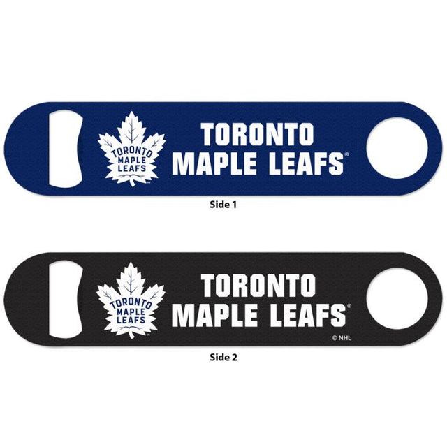 Abridor de botellas de metal de dos caras de Toronto Maple Leafs