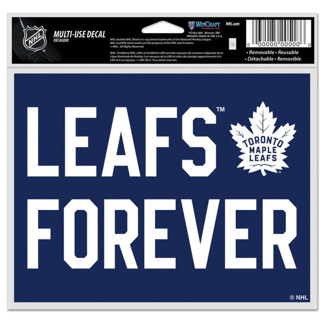 Toronto Maple Leafs Multi-Use Decal -Clear Bckrgd 5" x 6"