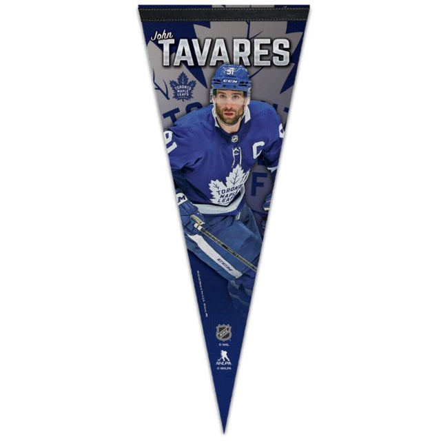 Banderín premium de Toronto Maple Leafs de 12" x 30" de John Tavares