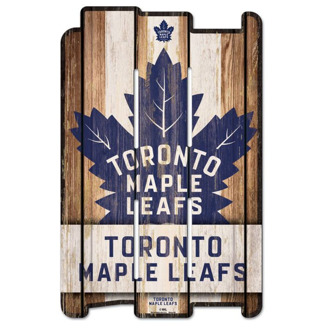 Letrero de madera para valla de Toronto Maple Leafs