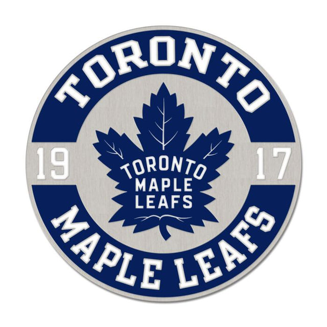 Toronto Maple Leafs round est Collector Enamel Pin Jewelry Card