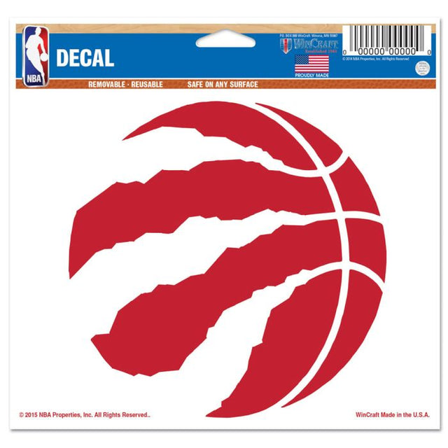 Toronto Raptors Multi-Use Decal -Clear Bckrgd 5" x 6"