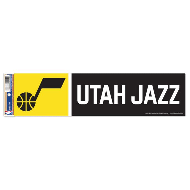 Tira de parachoques de Utah Jazz de 3" x 12"