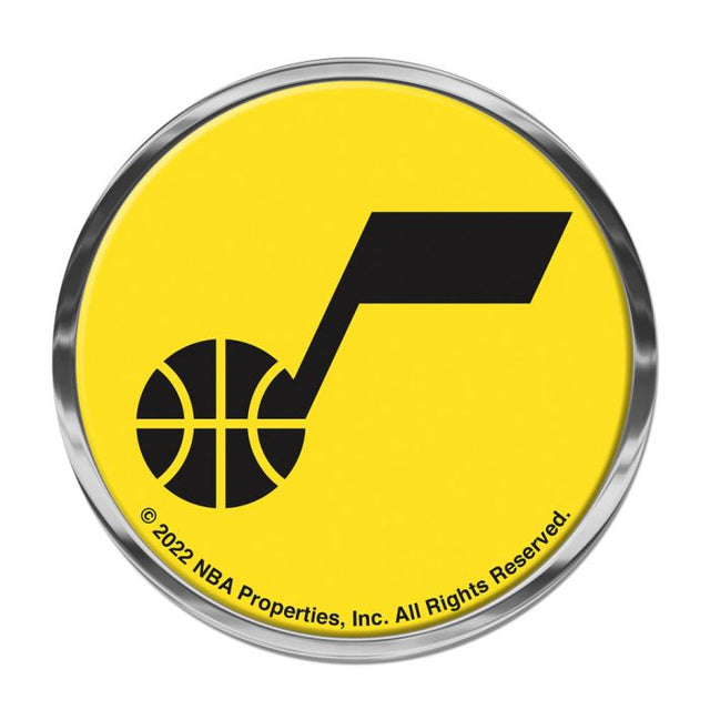 Utah Jazz Chrome Metal Domed Emblem