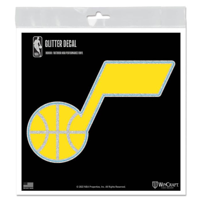 Utah Jazz Decal Glitter 6" x 6"