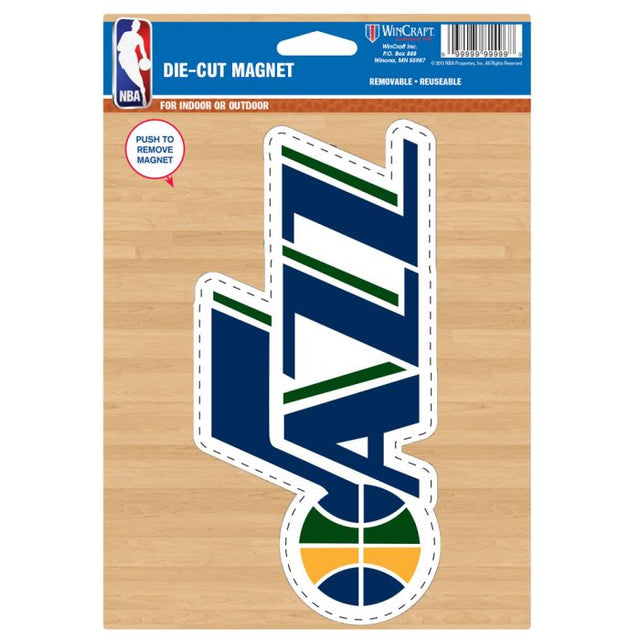 Imán troquelado con el logotipo de Utah Jazz, 6,25" x 9"