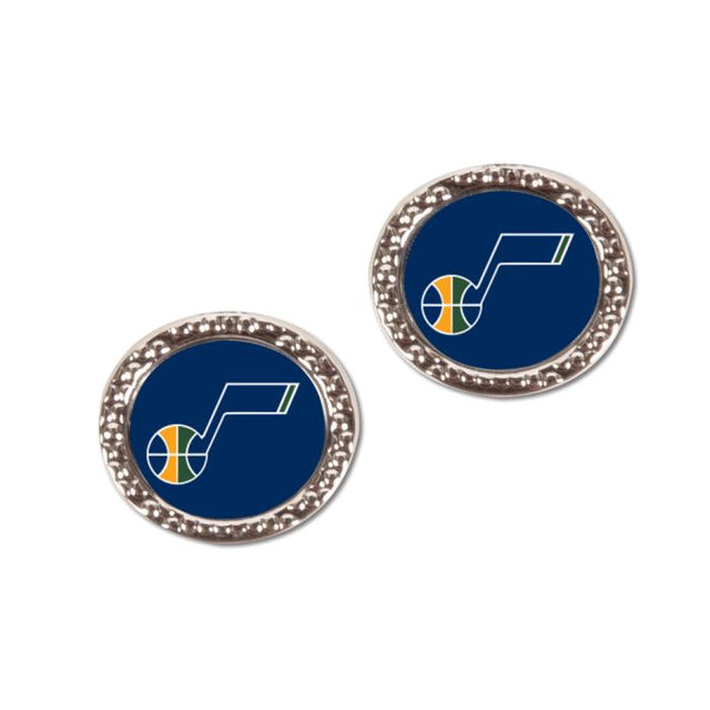 Utah Jazz Earrings Jewelry Carded Round