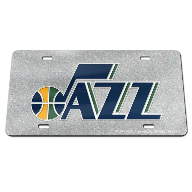 Matrícula acrílica especial con brillo de Utah Jazz