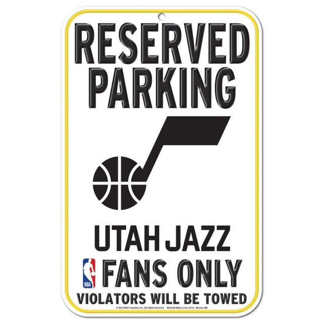 Utah Jazz Plastic Sign 11" x 17"