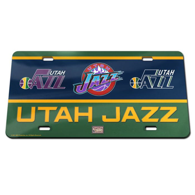 Utah Jazz Specialty Acrylic License Plate