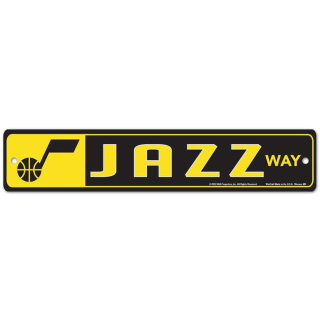 Utah Jazz Street / Zone Sign 3.75" x 19"