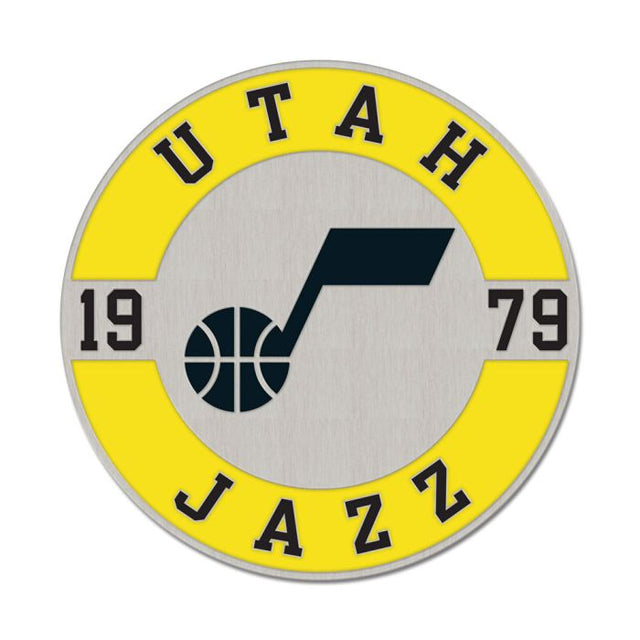 Utah Jazz round est Collector Enamel Pin Jewelry Card