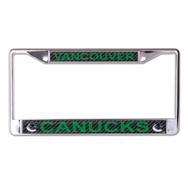 Vancouver Canucks CARBON Lic Plt Frame S/L Printed