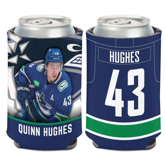 Enfriador de latas de 12 onzas de Vancouver Canucks de Quinn Hughes