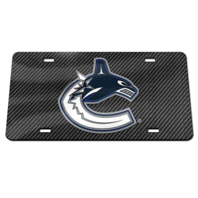 Vancouver Canucks Carbon Specialty Acrylic License Plate