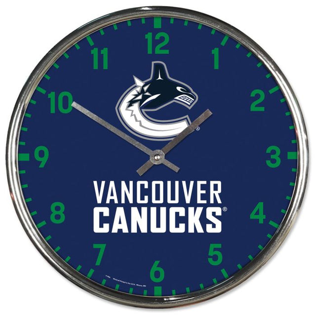 Vancouver Canucks Chrome Clock