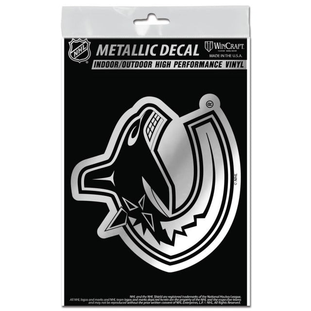 Vancouver Canucks Decal Metallic 3" x 5"