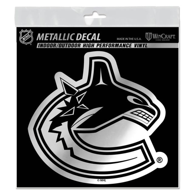 Vancouver Canucks Decal Metallic 6" x 6"