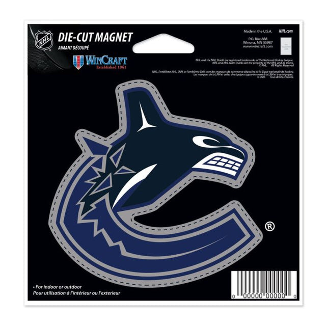 Imán troquelado de los Vancouver Canucks de 4,5" x 6"