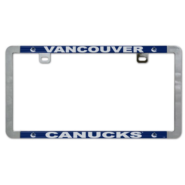 Vancouver Canucks Metal Lic. Plate Frame Slim