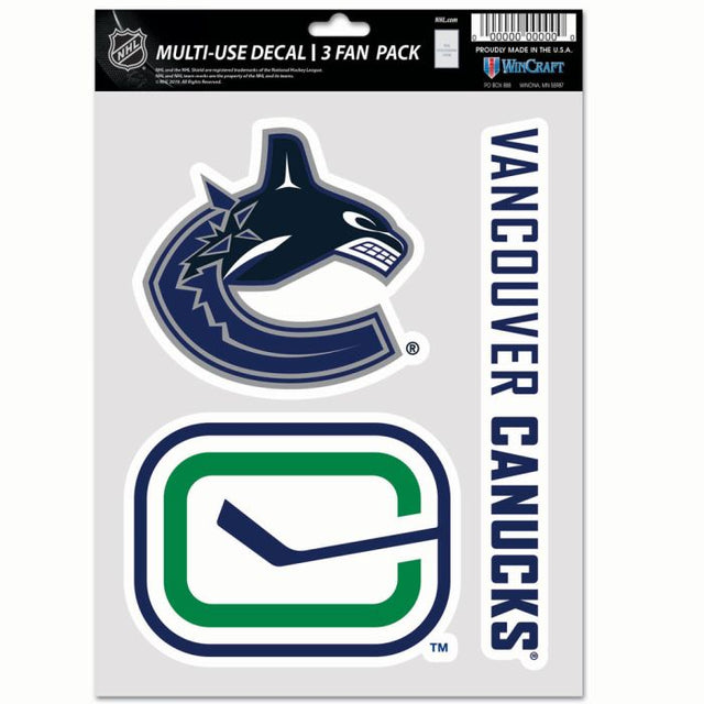 Paquete multiusos para 3 fanáticos de Vancouver Canucks