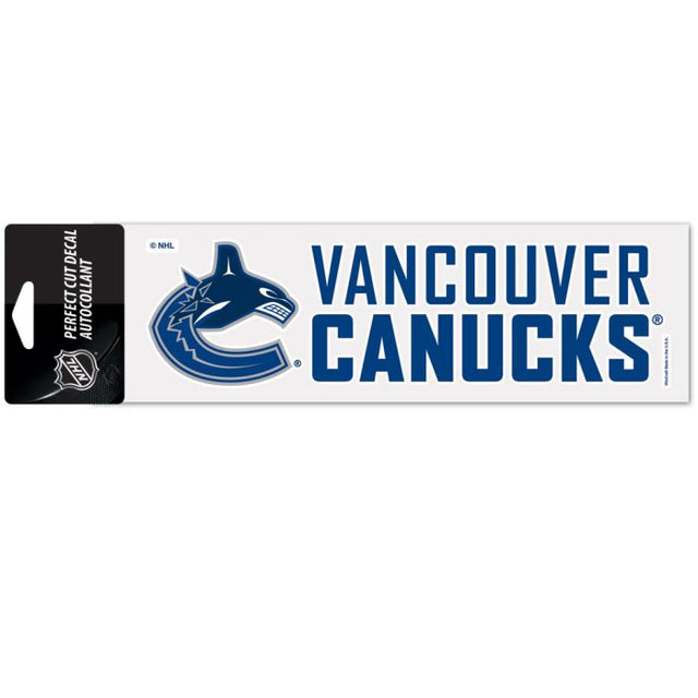 Calcomanías de corte perfecto de Vancouver Canucks de 3" x 10"