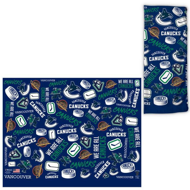 Envolturas para fanáticos con estampados dispersos de los Vancouver Canucks