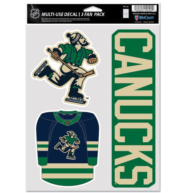 Paquete de 3 ventiladores multiusos de edición especial de los Vancouver Canucks