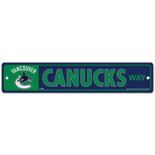 Letrero de calle/zona de Vancouver Canucks de 3,75" x 19"