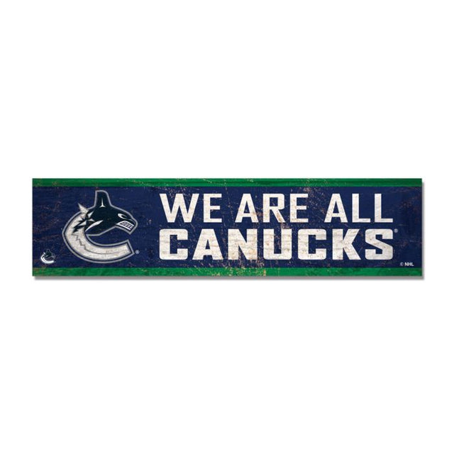 Imán de madera de los Vancouver Canucks de 1,5" x 6"