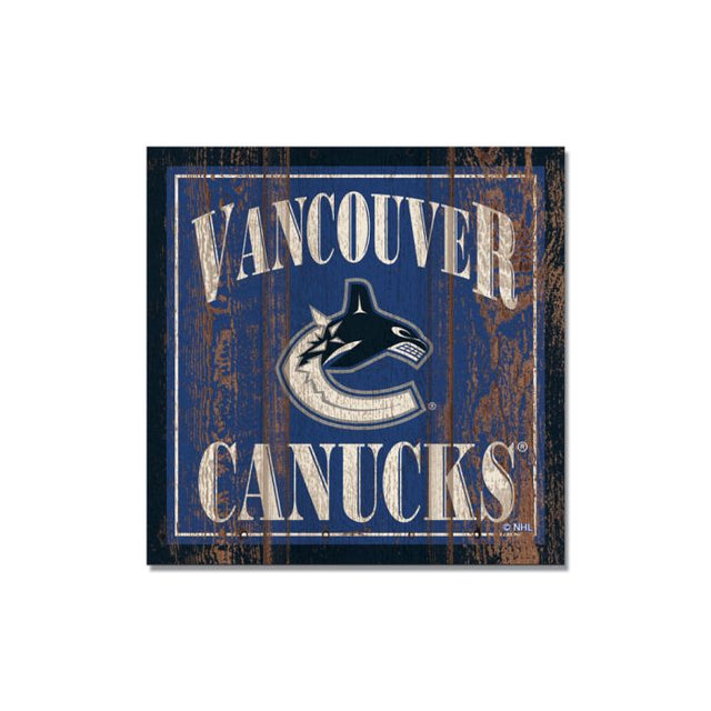 Vancouver Canucks Wooden Magnet 3" X 3"