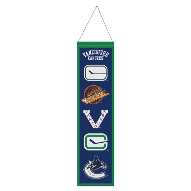 Bandera de lana de los Vancouver Canucks de 20 x 81 cm